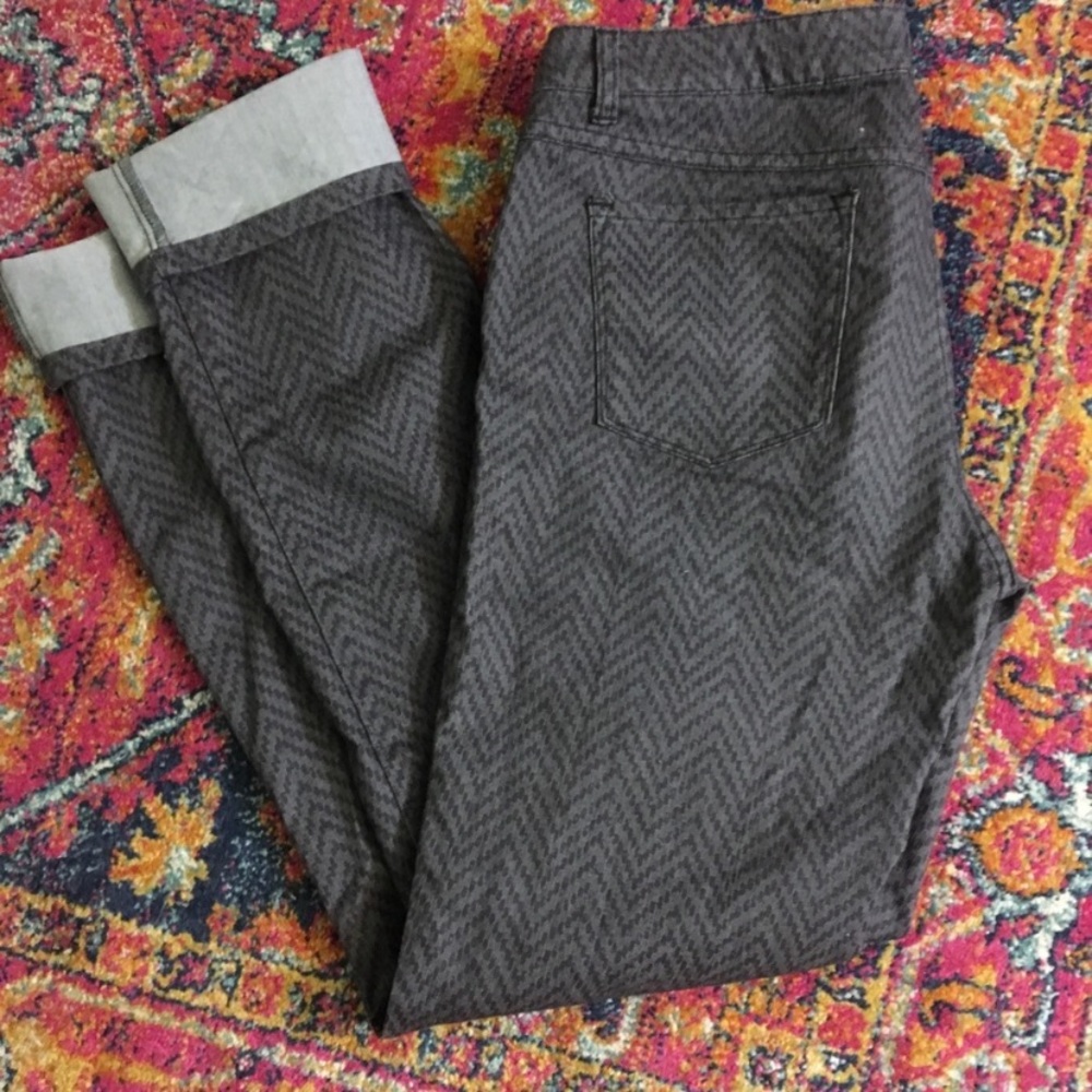 Patterned Black and Gray Prana Kara Jeans